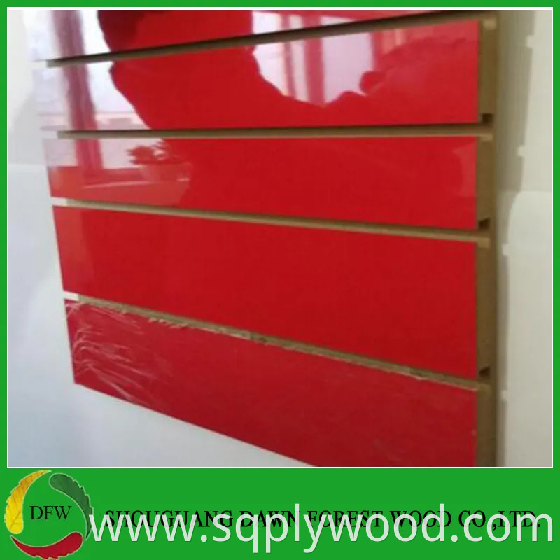 Glossy Melamine Surface Slot MDF